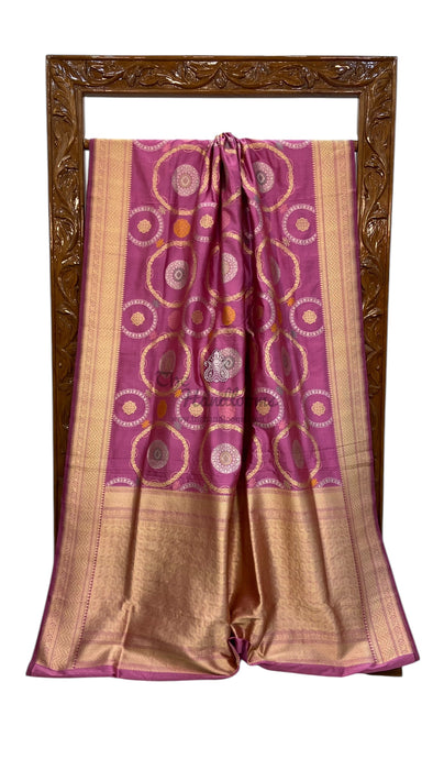 Ektara Pure Katan Silk Banarasi Handloom Saree - All over kadiyal Jaal work