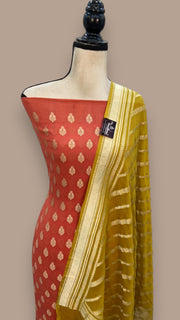 Khaddi Georgette Banarasi Dress material - The Handlooms