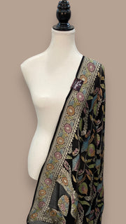 Khaddi Georgette Handloom Banarasi Dupatta - The Handlooms