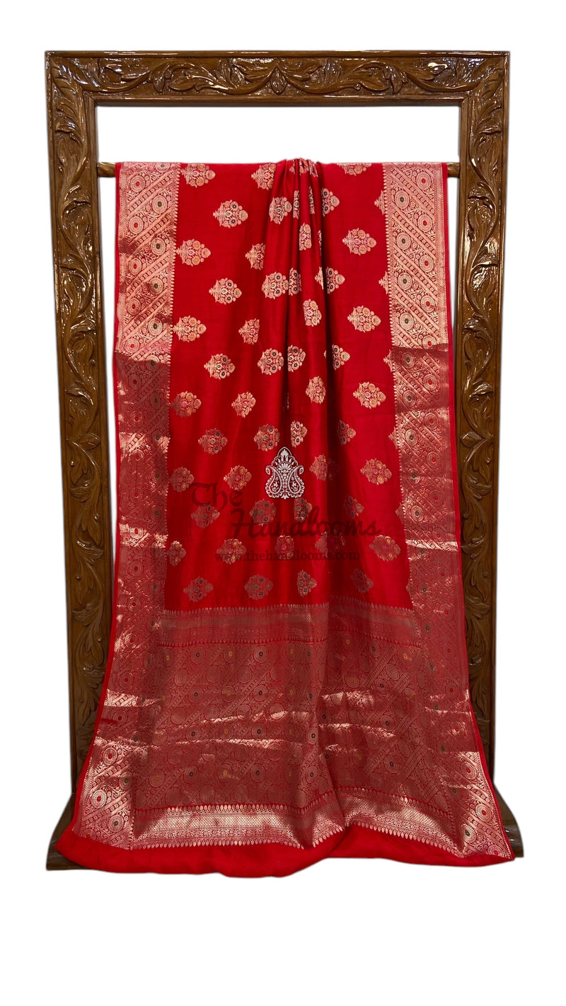 Pure Chiniya Silk Handloom Banarasi Saree - The Handlooms