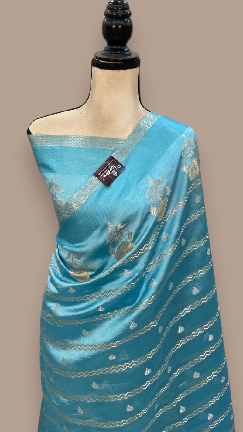 Pure Mango Silk Banarasi Handloom Saree - The Handlooms