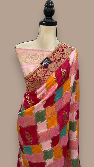 Pure Khaddi Crepe Silk Banarasi Saree