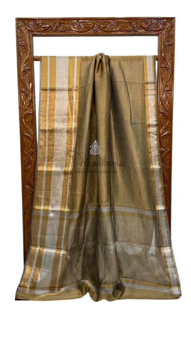 Pure Kora Tissue Handloom Banarasi Saree