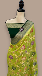 Pure Crepe Georgette Banarasi Saree - The Handlooms