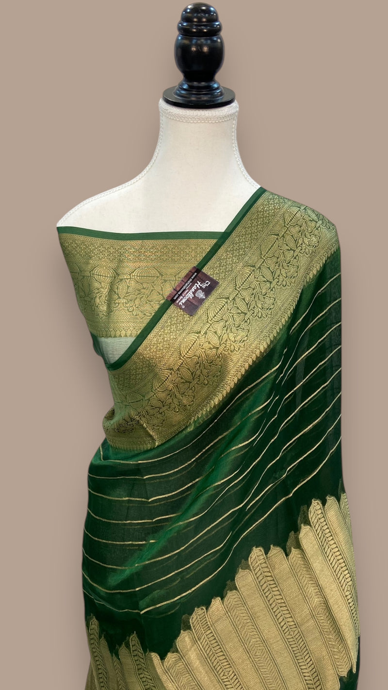 Pure Metallic Tissue Handloom Banarasi Saree - The Handlooms