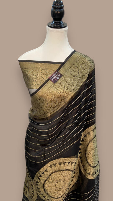 Pure Metallic Tissue Handloom Banarasi Saree