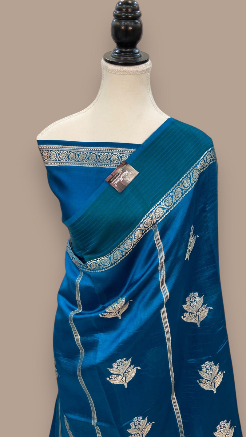 Pure Mango Silk Banarasi Handloom Saree - The Handlooms