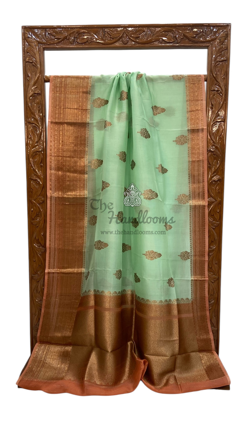 Pure Kora Handloom Banarasi Saree - The Handlooms