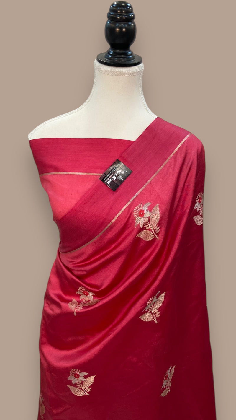 Pure Mango Silk Banarasi Handloom Saree - The Handlooms