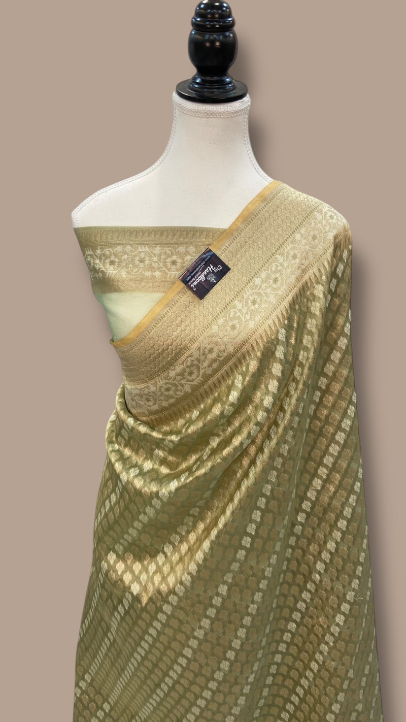 Pure Tissue Reshmi zari Banarasi Saree - The Handlooms