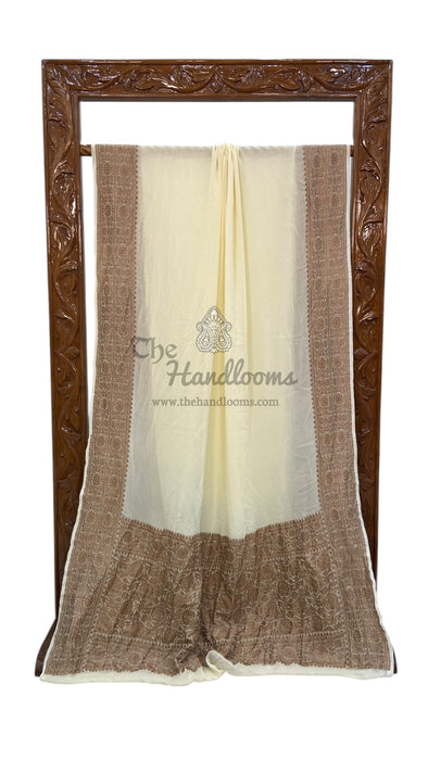 Pure Khaddi Georgette Handloom Banarasi Saree