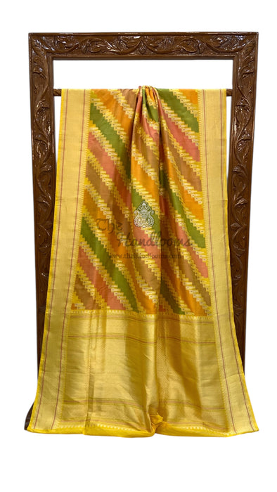 Ektara Pure Katan Silk Banarasi Handloom Saree - All over kadiyal Jaal work