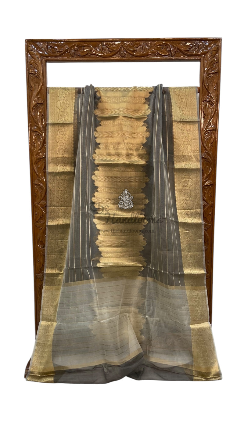 Pure Metallic Tissue Handloom Banarasi Saree - The Handlooms