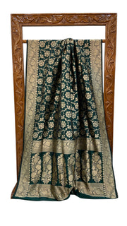 Pure Katan Silk Banarasi Handloom Saree - All Over Jaal Work - The Handlooms