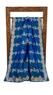 Pure Katan Silk Banarasi Handloom Saree - All over soona roopa  Kadua stripe - The Handlooms