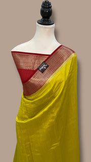 Pure Chiniya Silk Khaddi Handloom Banarasi Saree - The Handlooms