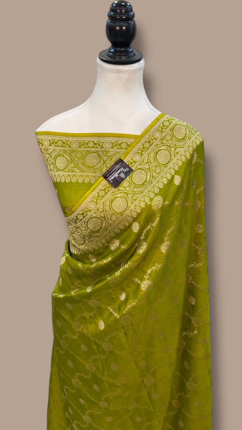 Pure Mushroo Silk Handloom Banarasi Saree - The Handlooms