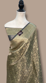 Pure Kora Tissue Tanchui Handloom Banarasi Saree - The Handlooms