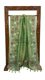 Pure Tissue Handloom Banarasi Saree With Chikankari - The Handlooms