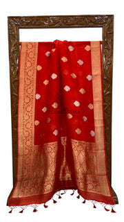 Pure Kora Handloom Banarasi Saree - Sona Roopa Kadua motifs - The Handlooms
