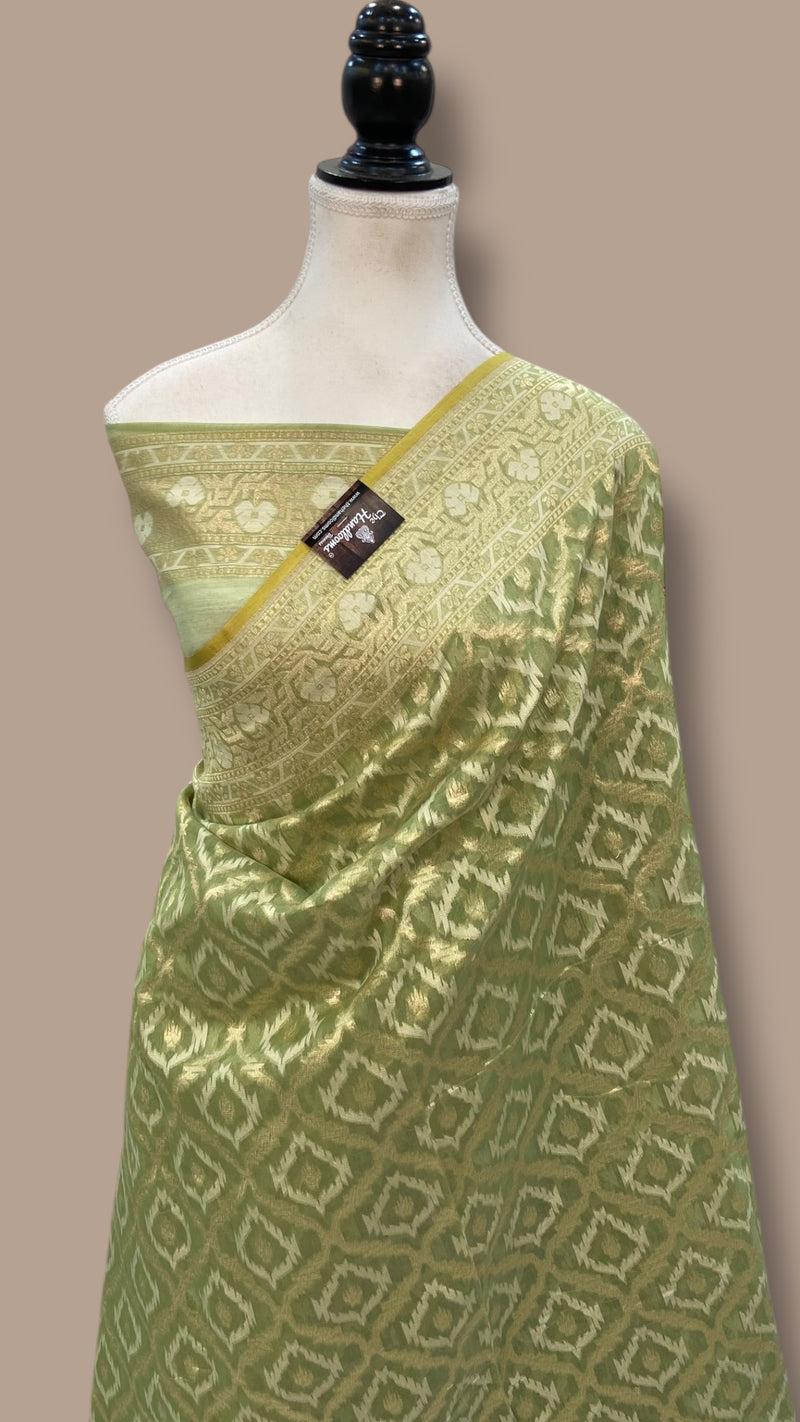 Pure Cotton Tissue Banarasi Handloom Saree - The Handlooms
