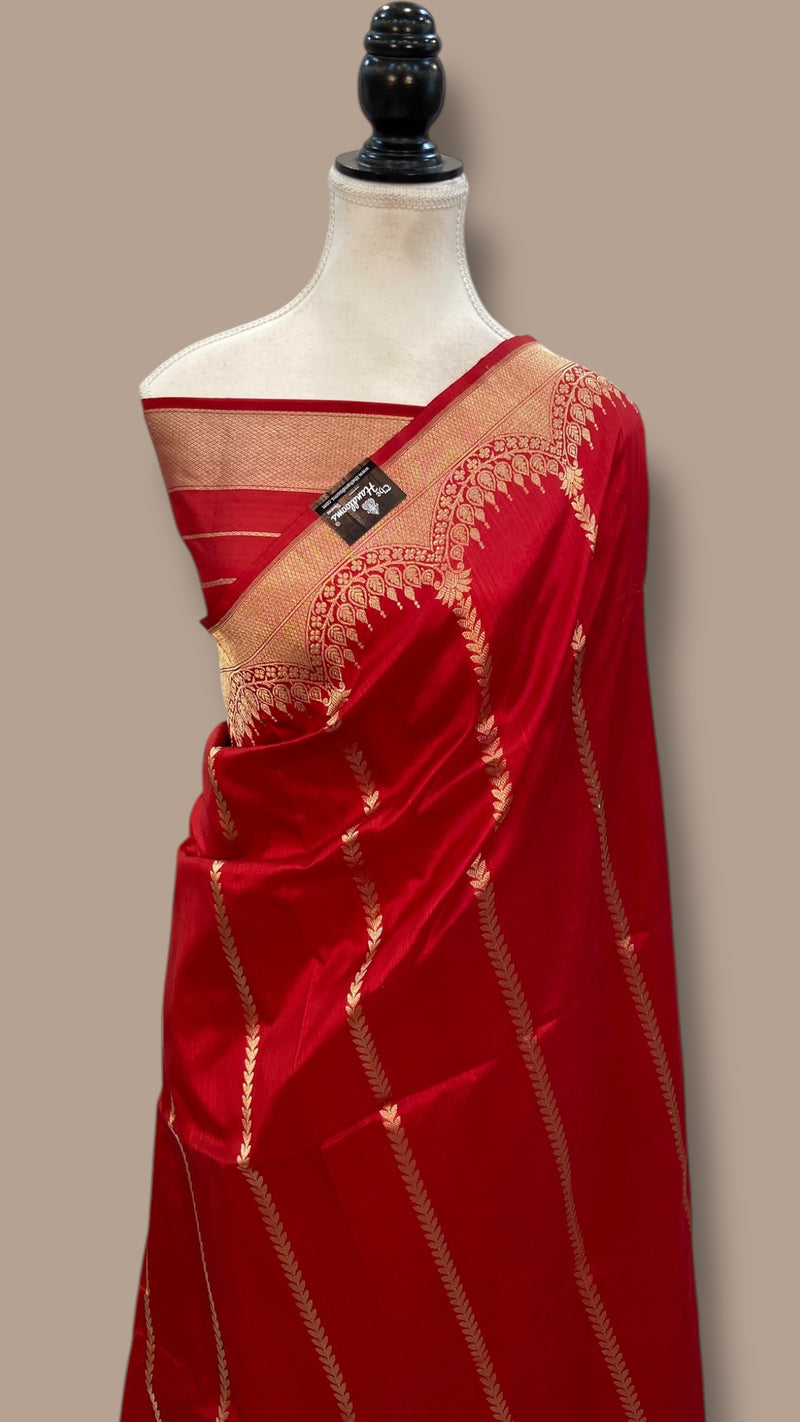 Pure Katan Silk Banarasi Handloom Saree - All over Kadua work - The Handlooms