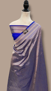 Regal Pure Katan Silk Banarasi Saree – Handwoven Tanchui Brocade - The Handlooms