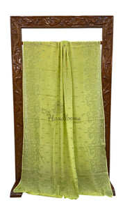 Pure Georgette Handloom Banarasi Saree with Siroski Stone Work - The Handlooms