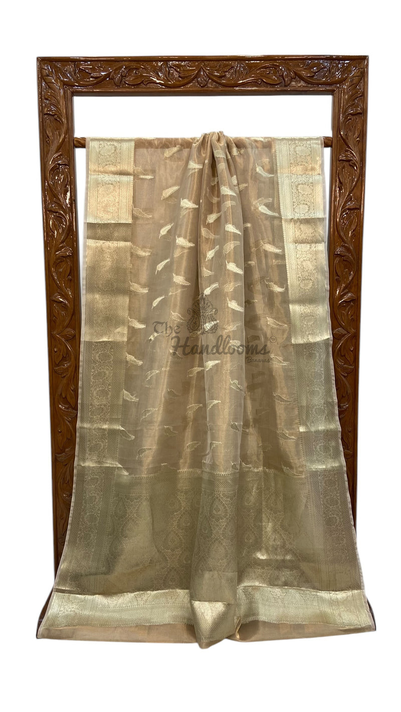 Pure Kora Tissue Handloom Banarasi Saree - The Handlooms