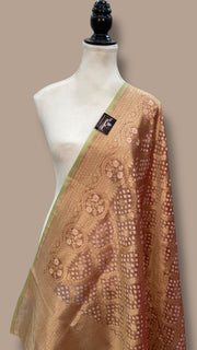 Pure Tissue Reshmi Zari Banarasi Brocade Handloom Dupatta - The Handlooms