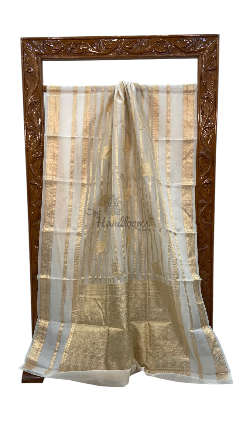 Pure Kora Handloom Banarasi Saree - The Handlooms
