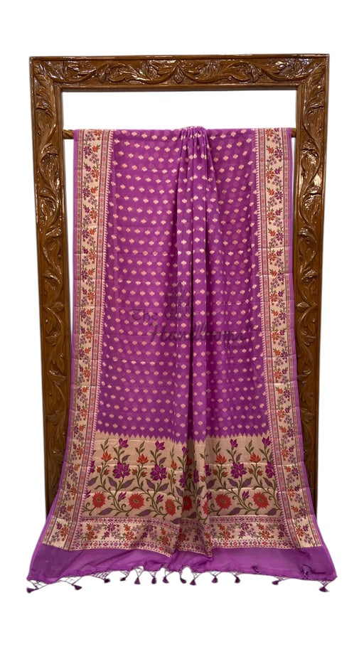 Pure Chiffon Khaddi Banarasi Saree - The Handlooms