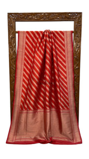 Regal Pure Katan Silk Banarasi Saree – Handwoven Tanchui Brocade - The Handlooms