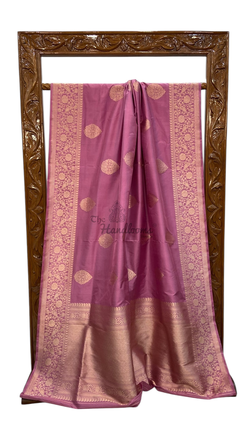 Pure Katan Silk Banarasi Handloom Saree - All Over Kadua Motifs - The Handlooms