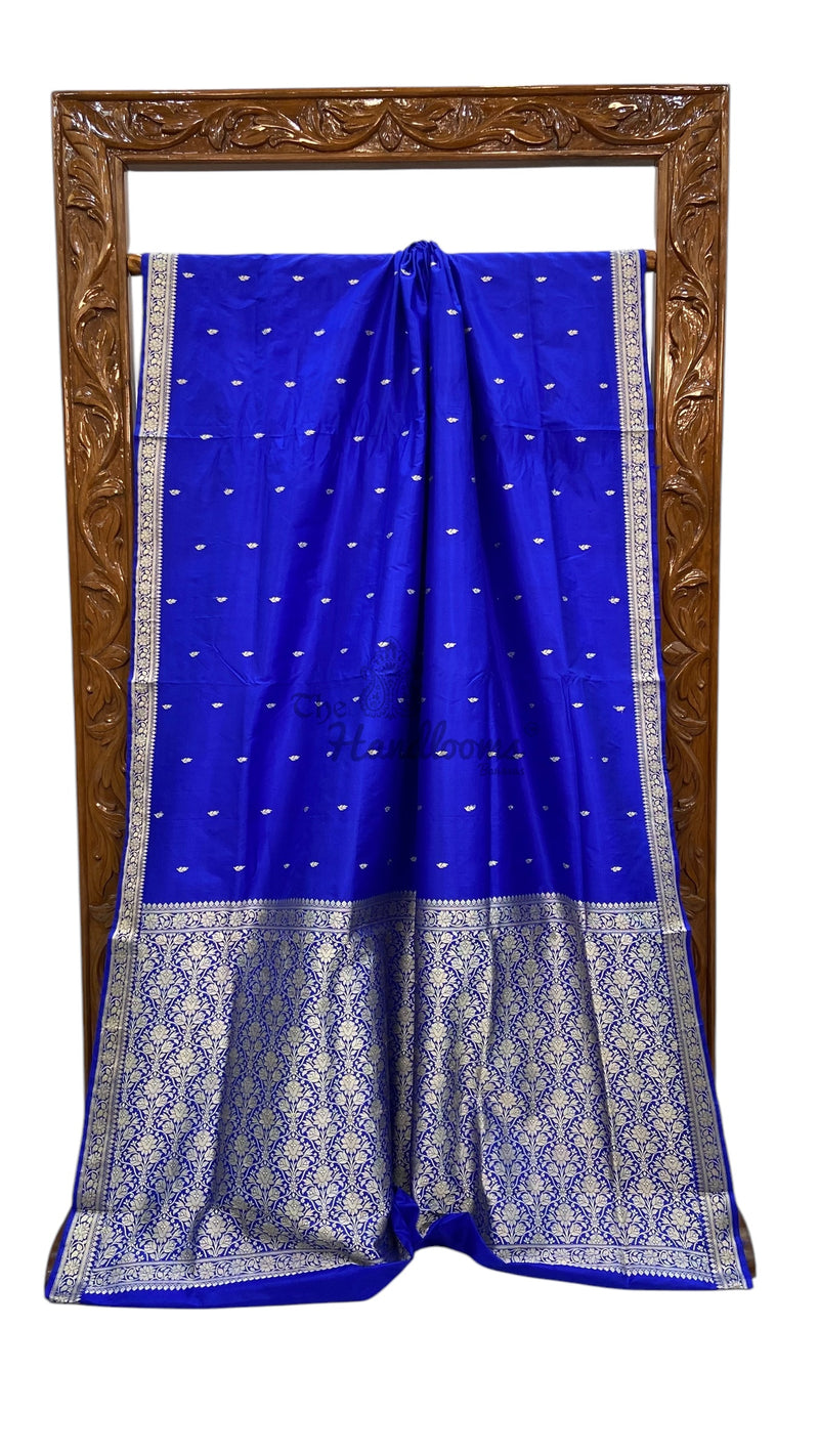 Pure Katan Silk Reshmi Zari Banarasi Handloom Saree - The Handlooms