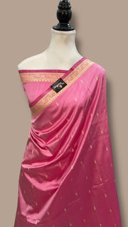 Pure Katan Silk Reshmi Zari Banarasi Handloom Saree - The Handlooms