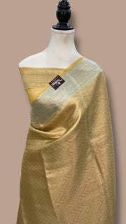 Pure Kora Tissue Tanchui Handloom Banarasi Saree - The Handlooms