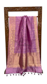 Pure Katan Silk Banarasi Handloom Saree - All over Kadua motifs - The Handlooms