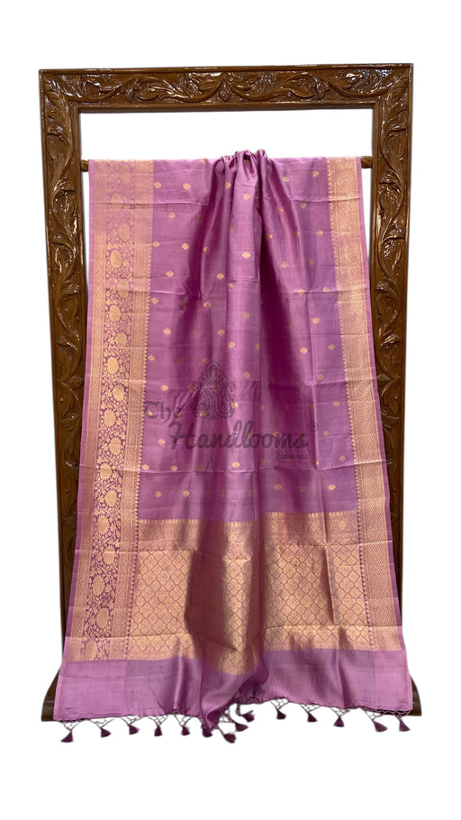 Pure Katan Silk Banarasi Handloom Saree - All over Kadua motifs - The Handlooms