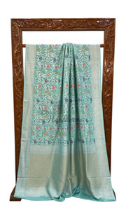 Moonga Georgette Handloom Banarasi Saree - Tilfi - The Handlooms
