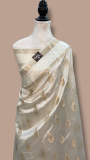 Pure Mango Silk Banarasi Handloom Saree - The Handlooms