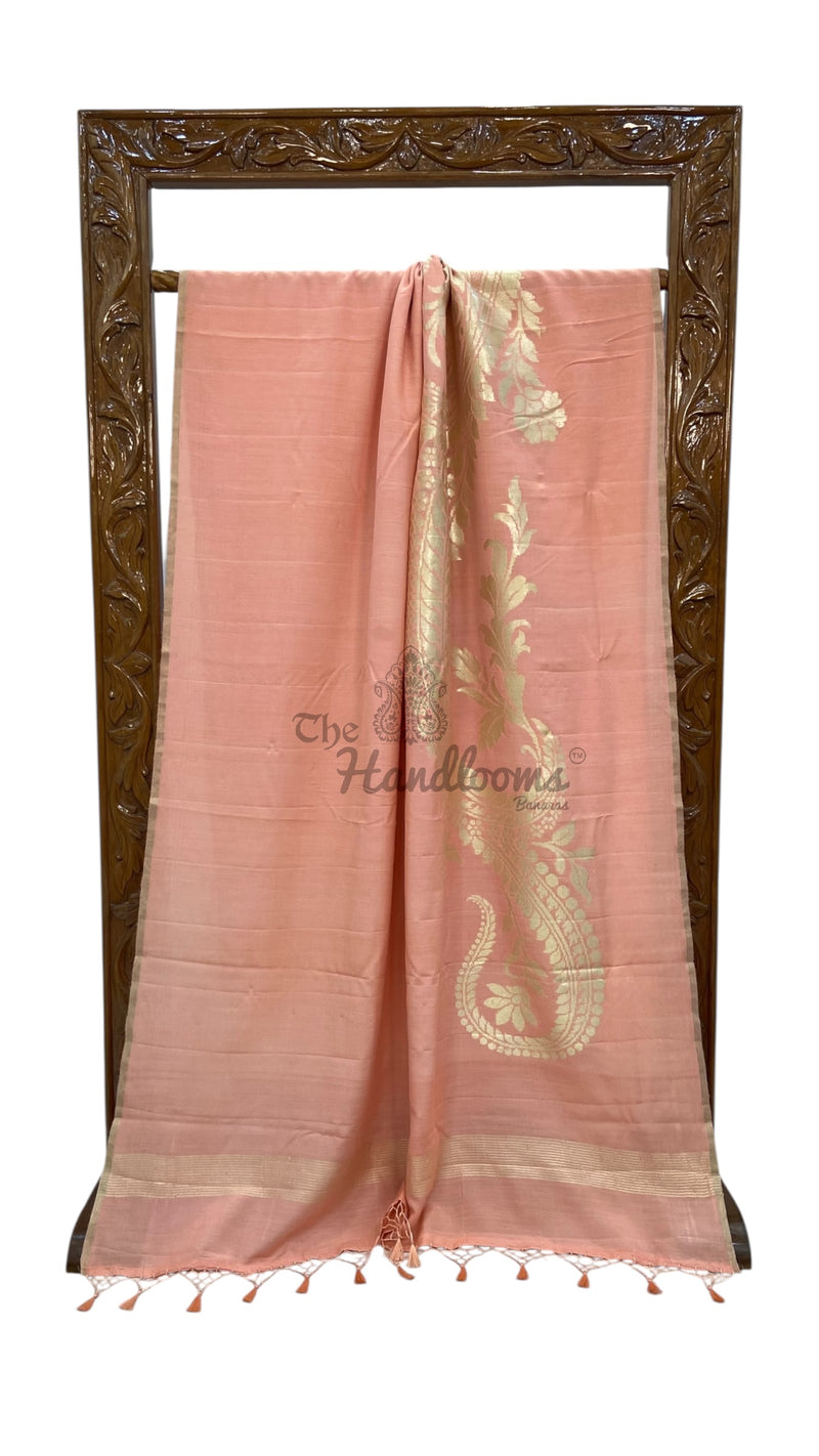 Moonga Georgette Handloom Banarasi Saree - The Handlooms