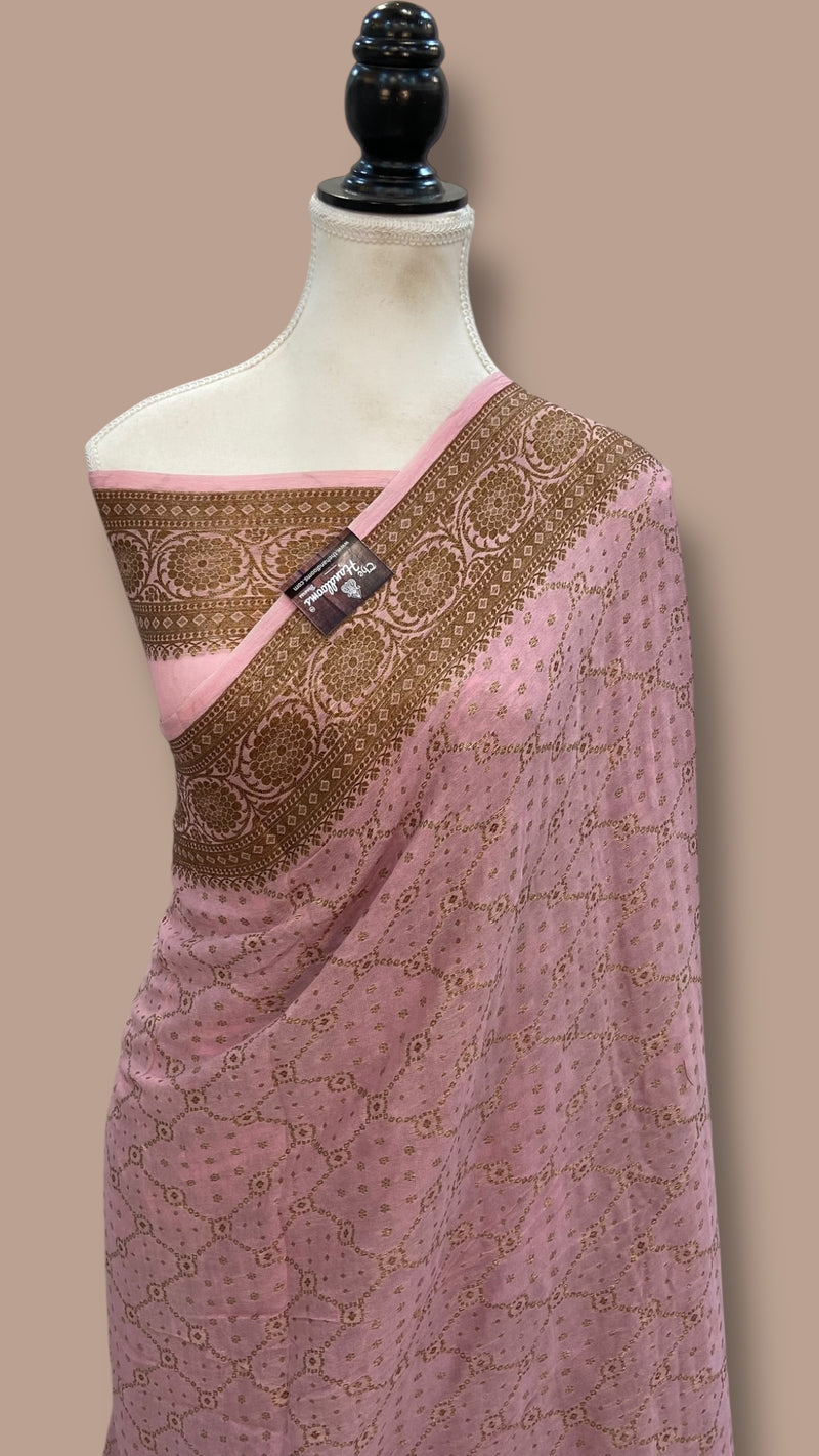 Pure Chiffon Khaddi Banarasi Saree - The Handlooms