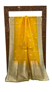 Pure Kora Handloom Banarasi All Over Kadua Motifs Saree - The Handlooms