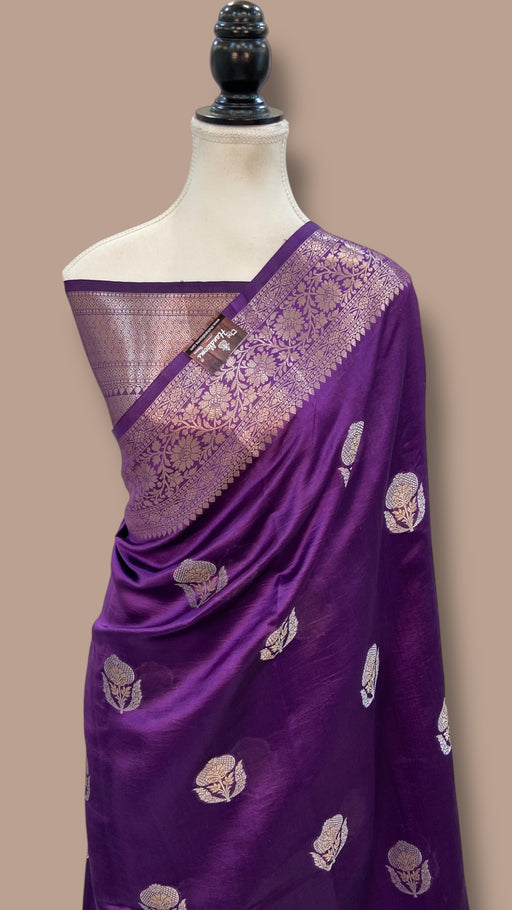Pure Mango Silk Banarasi Handloom Saree - The Handlooms