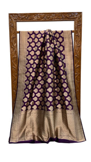Pure Katan Silk Banarasi Handloom Saree - All over jaal work - The Handlooms