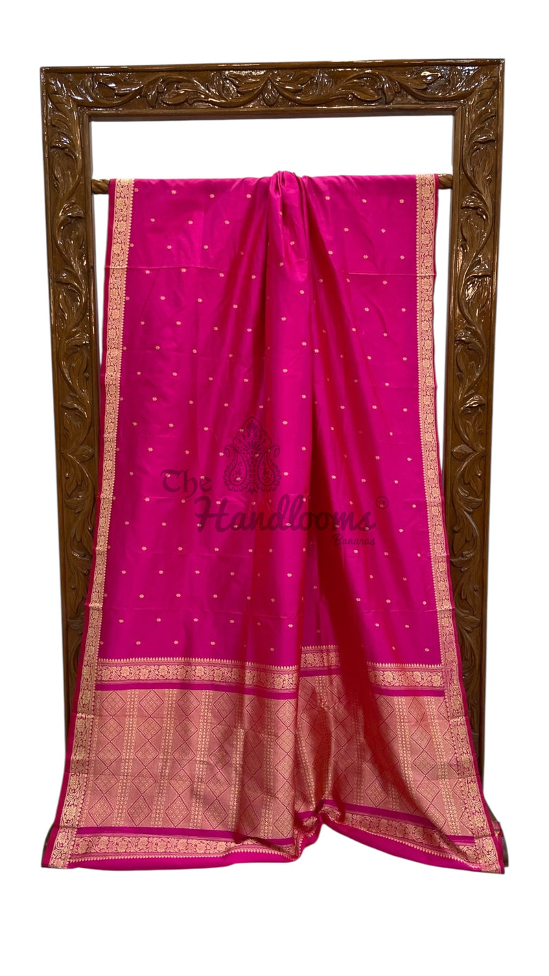 Pure Katan Silk Reshmi Zari Banarasi Handloom Saree - The Handlooms