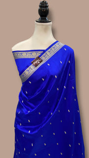 Pure Katan Silk Reshmi Zari Banarasi Handloom Saree - The Handlooms