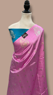Pure Mango Silk Banarasi Handloom Saree All Over Kadua Motifs - The Handlooms