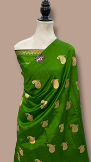 Pure Katan Silk Banarasi Handloom Saree - All over Kadua motifs - The Handlooms